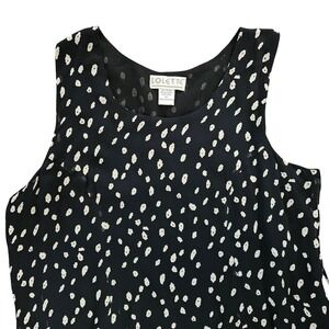 Lolette Sleeveless Dress Vintage Women's Size L Dark Blue And White‎